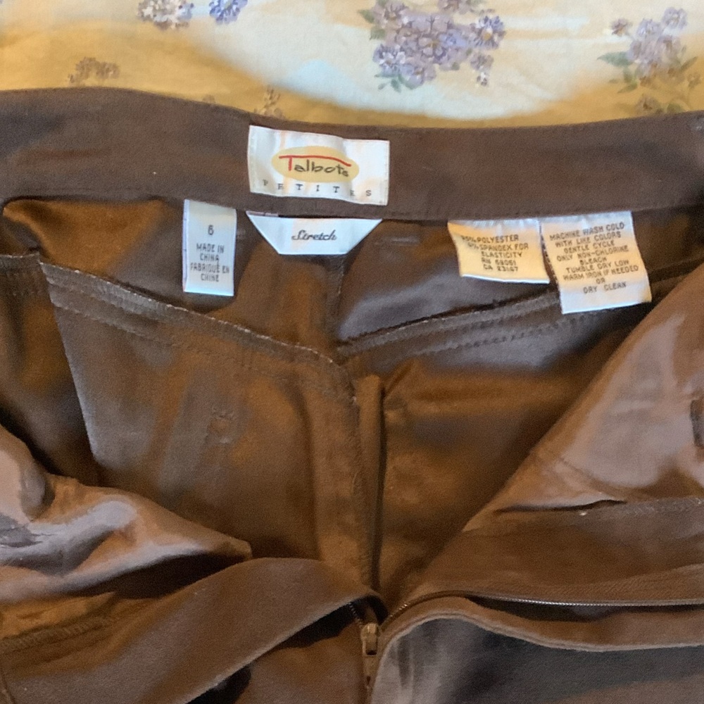 Talbots brown stretch pants - Picture 2 of 3